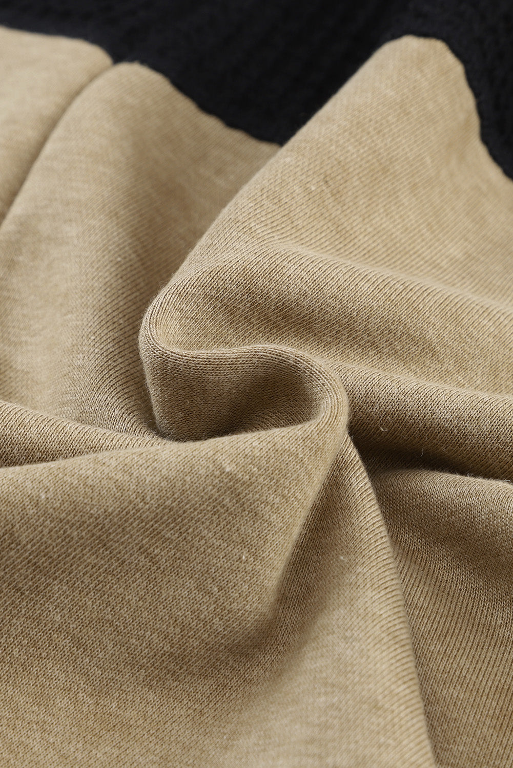 Khaki Waffle Patchwork Vintage Washed Hooded Jacket