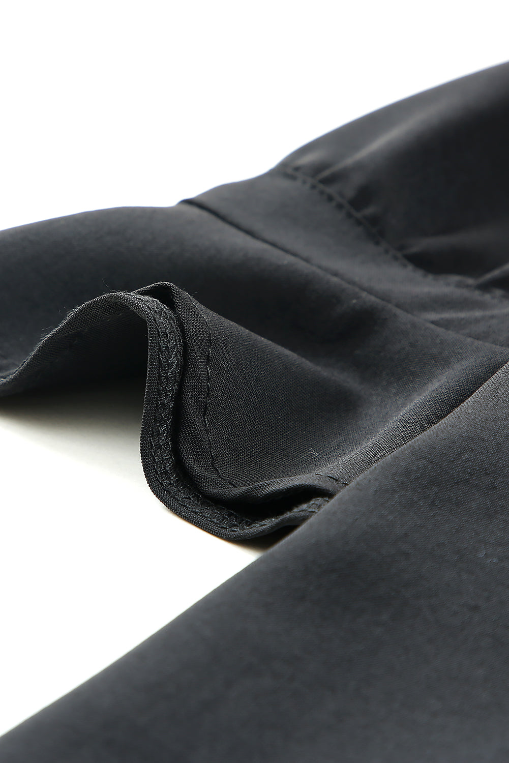 Black Ruffled Sleeve Short Dress