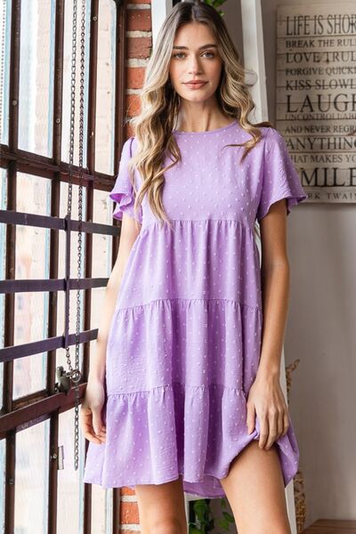 Short Sleeve Tiered Dress